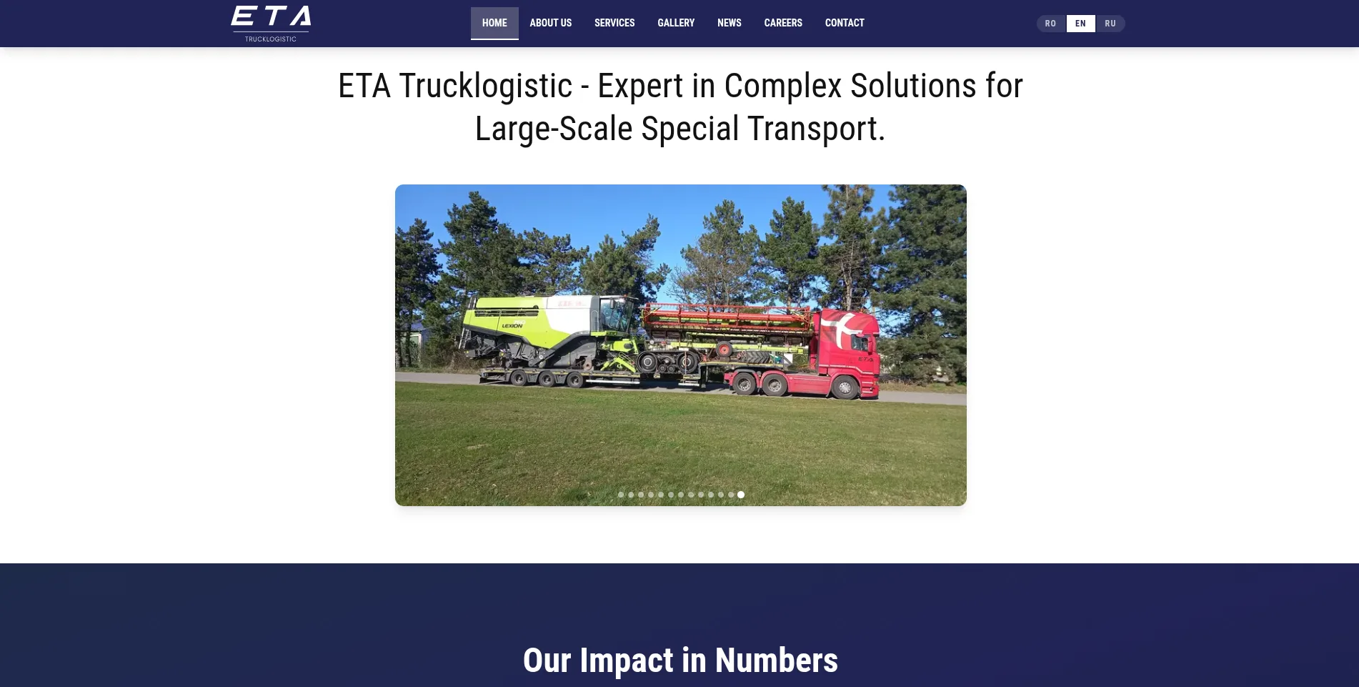 ETA Truck — Corporate site