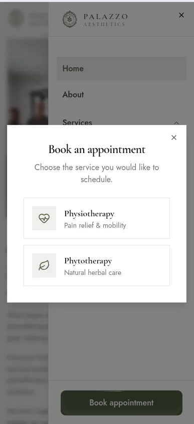 Palazzo Aesthetics — Mobile booking