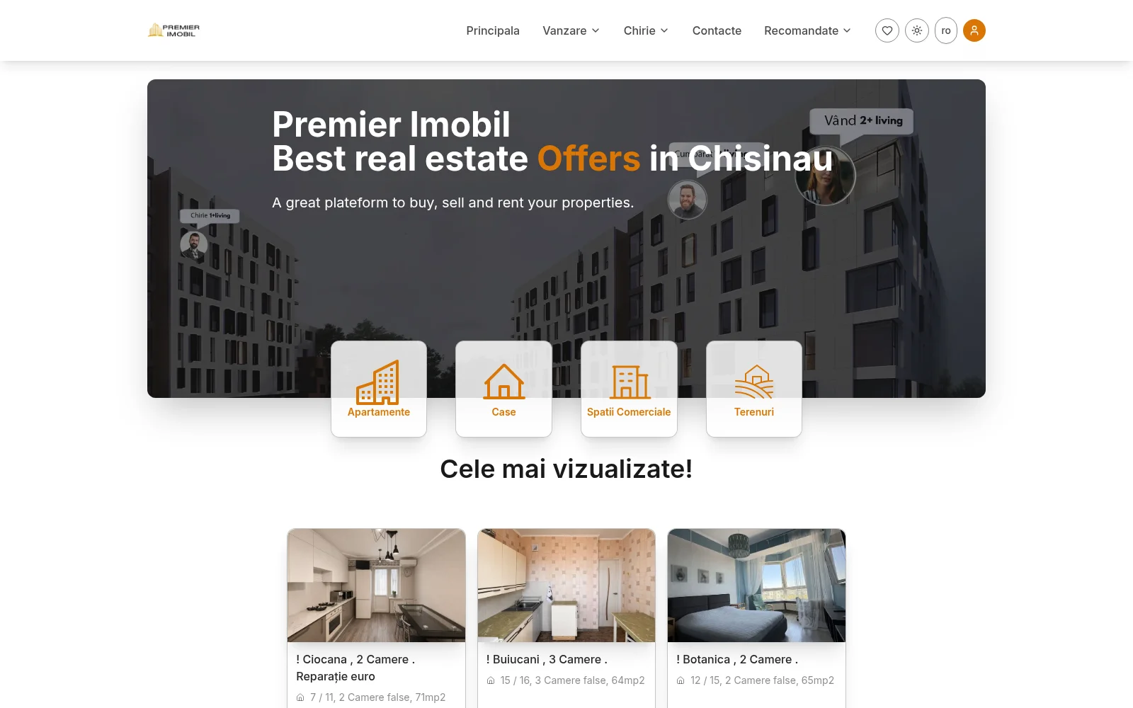 Premier Invest — Listings platform