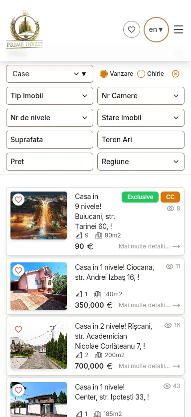Premier Invest — Mobile search