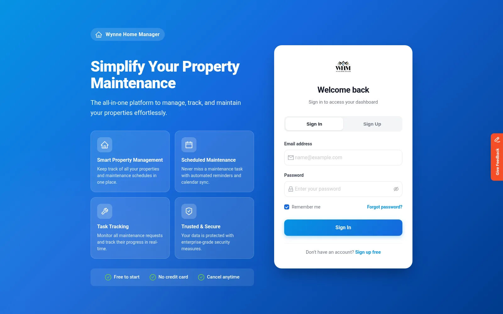 Wynne Home Manager — Home manager app